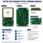 Active GPS Ceramic Patch Antenna Module 1550–1590 MHz with ≥28 dB LNA Gain