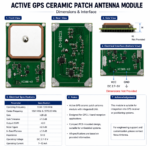 Active GPS Ceramic Patch Antenna Module 1550–1590 MHz with ≥28 dB LNA Gain