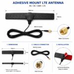 Adhesive Mount LTE Antenna 4G 3G GSM LTE Flexible PCB Antenna with SMA Connector