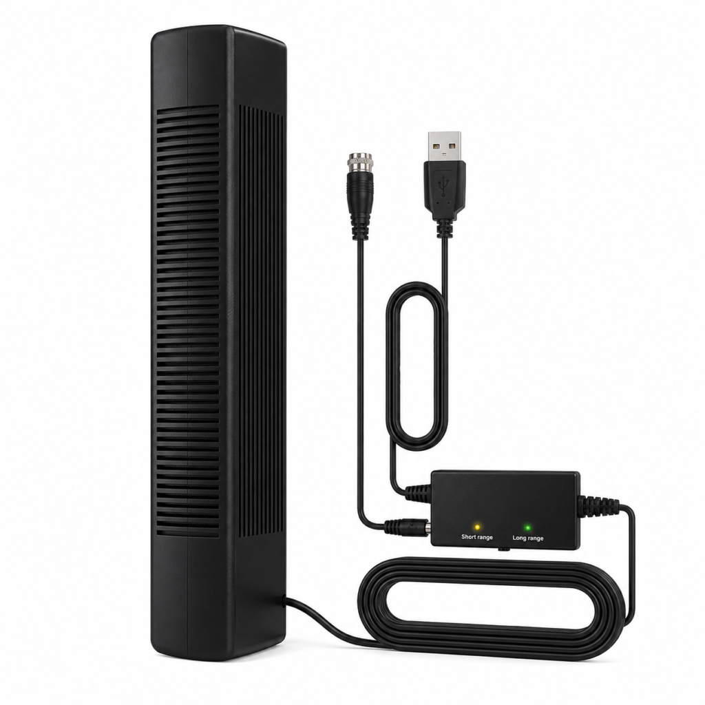 Amplified Indoor Outdoor HDTV Antenna with USB Powered Signal Amplifier