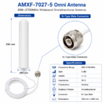 698–2700MHz Omnidirectional Antenna with N-Type Male Connector | 5dBi Wideband Antenna
