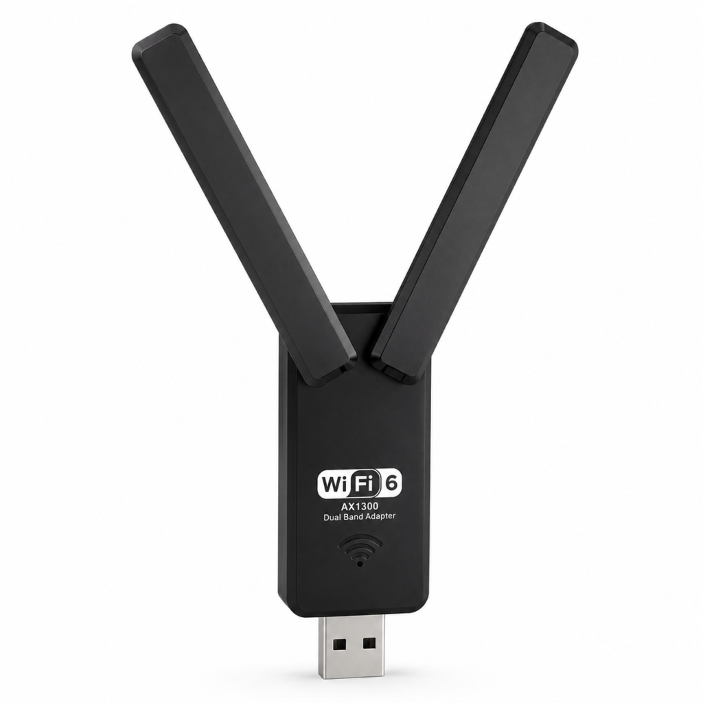 AX1300 WiFi 6 USB Adapter with Dual External Antennas