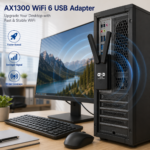 AX1300 WiFi 6 USB Adapter with Dual External Antennas