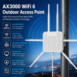 AX3000 WiFi 6 Outdoor Access Point with Gigabit PoE & IP67 Protection
