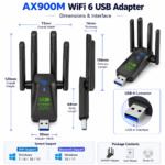 AX900M WiFi 6 USB Adapter with Bluetooth 5.4 | Dual Band 2.4GHz & 5.8GHz