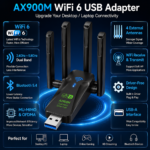 AX900M WiFi 6 USB Adapter with Bluetooth 5.4 | Dual Band 2.4GHz & 5.8GHz