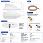 BT-410 Multi-Band GNSS Shark Fin Antenna for GPS GLONASS BeiDou Galileo