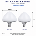 BT-T30A / BT-T30B Multi-Band Active GNSS Antenna with TNC-K Connector | 40 dB LNA