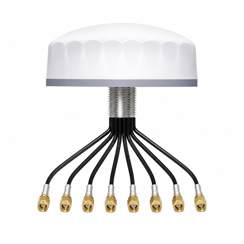 GNSS 5G V2X Combination Vehicle Antenna with 8 SMA Connectors | BT-T372
