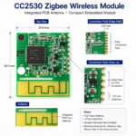 CC2530 Zigbee Wireless Module with Integrated PCB Antenna