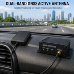 Dual-Band GNSS Active Antenna with SMA Male Connector
