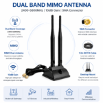 2.4GHz 5.8GHz Dual Band MIMO Antenna with SMA Connector