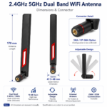 2.4GHz 5GHz Dual Band WiFi Antenna