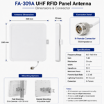 860–960MHz 9dBi UHF RFID Panel Antenna with N-Female Connector