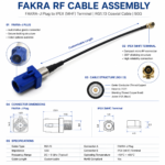 FAKRA RF Cable Assembly RG1.13 Coaxial Cable for Automotive GPS and Communication Systems