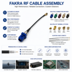 FAKRA RF Cable Assembly RG1.13 Coaxial Cable for Automotive GPS and Communication Systems