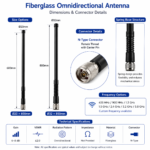 High Gain Fiberglass Omnidirectional Antenna with N-Type Connector
