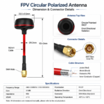 FPV Circular Polarized Antenna 2.4GHz 5.8GHz RHCP Omni Directional Drone Antenna