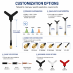 3.3GHz FPV Drone Antenna with SMA Male | 5dBi RHCP Y-Type UAV Antenna