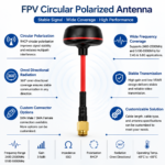 FPV Circular Polarized Antenna 2.4GHz 5.8GHz RHCP Omni Directional Drone Antenna