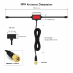 2.4GHz / 5.8GHz FPV UAV Antenna with SMA Connector | RHCP Omnidirectional Drone Antenna