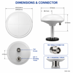 Multi-Band GNSS Survey Antenna with TNC Connector | IP67 RTK Antenna