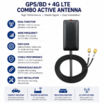 GPS/BeiDou + 4G LTE Combination Antenna with Dual SMA Connectors