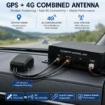 GPS + 4G Combined Antenna with Dual SMA Male Connectors