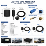 Active GPS Antenna with FAKRA-C Connector for Vehicle Navigation Systems