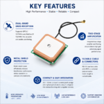 GPS + BeiDou Active Patch Antenna Module | 25×25mm Ceramic GNSS Antenna