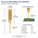 4G 3G 2G GSM Spring Coil Antenna for Wireless Modules