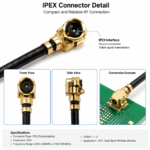 2.4GHz/5.8GHz Dual-Band Internal Antenna | 5dBi IPEX Copper Tube Antenna