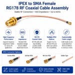 IPEX to SMA Female RG178 RF Coaxial Cable Assembly