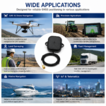 L1+L5 GNSS Positioning Antenna with SMA Male Connector | Dual-Band GNSS Antenna