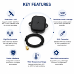 L1+L5 GNSS Positioning Antenna with SMA Male Connector | Dual-Band GNSS Antenna