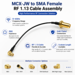 IPEX to SMA Female RF Coaxial Cable Assembly 0-6GHz with RG1.13 Cable