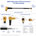 MMCX-KW 1.13 IPEX RF Coaxial Cable Assembly