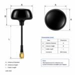 Multi-Band FPV UAV Antenna 806-960MHz / 1710-2700MHz / 3300-3700MHz