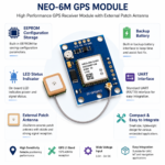 6M GPS Module with External Patch Antenna | UART GPS Receiver for UAV