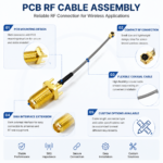 PCB RF Cable Assembly with SMA Connector for Antenna Connection