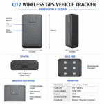 Q12 Wireless GPS Vehicle Tracker with Real-Time Tracking and JT808 Support
