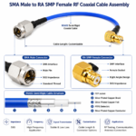 SMA Male to RA SMP Female RG402 Semi-Rigid RF Coaxial Cable Assembly