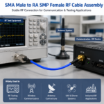 SMA Male to RA SMP Female RG402 Semi-Rigid RF Coaxial Cable Assembly