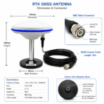 RTK GNSS Antenna with BNC Male Connector and 10m RG58 Cable