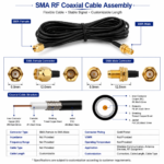SMA RF Coaxial Cable Assembly with Flexible Cable for Wireless Communication