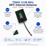 13.56 MHz NFC Internal Antenna 20×29mm with IPEX Connector – TX645
