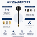 2.4GHz / 5.8GHz UAV Antenna with SMA Connector | Omnidirectional Drone Antenna