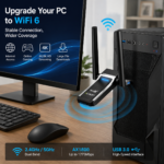 WiFi 6 AX1800 USB 3.0 Wireless Adapter with Dual External Antennas