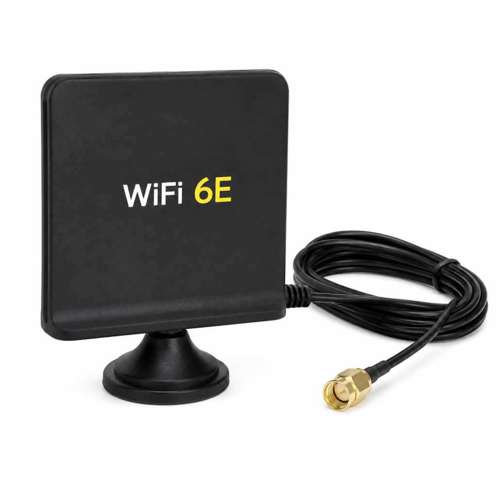 WiFi 6E Magnetic Mount Antenna with SMA Connector and 1.5m Cable
