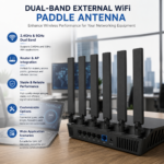 Dual-Band 2.4GHz 5GHz External WiFi Paddle Antenna with SMA Connector